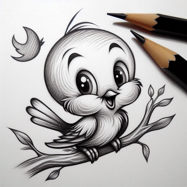 pencil tweety bird drawing 2