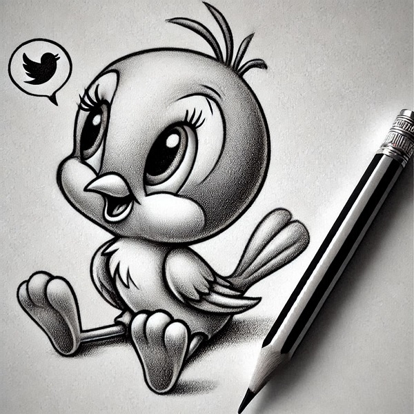 pencil tweety bird drawing 8