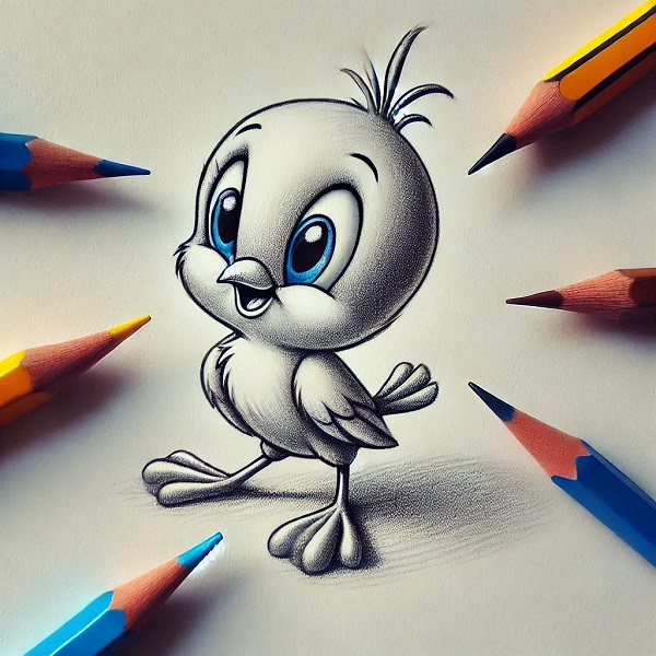 pencil tweety bird drawing