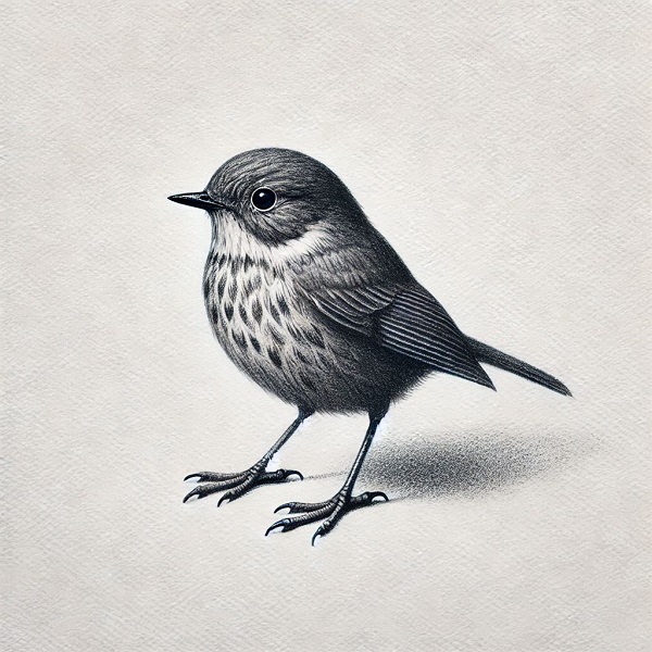 simple bird drawing realistic 4