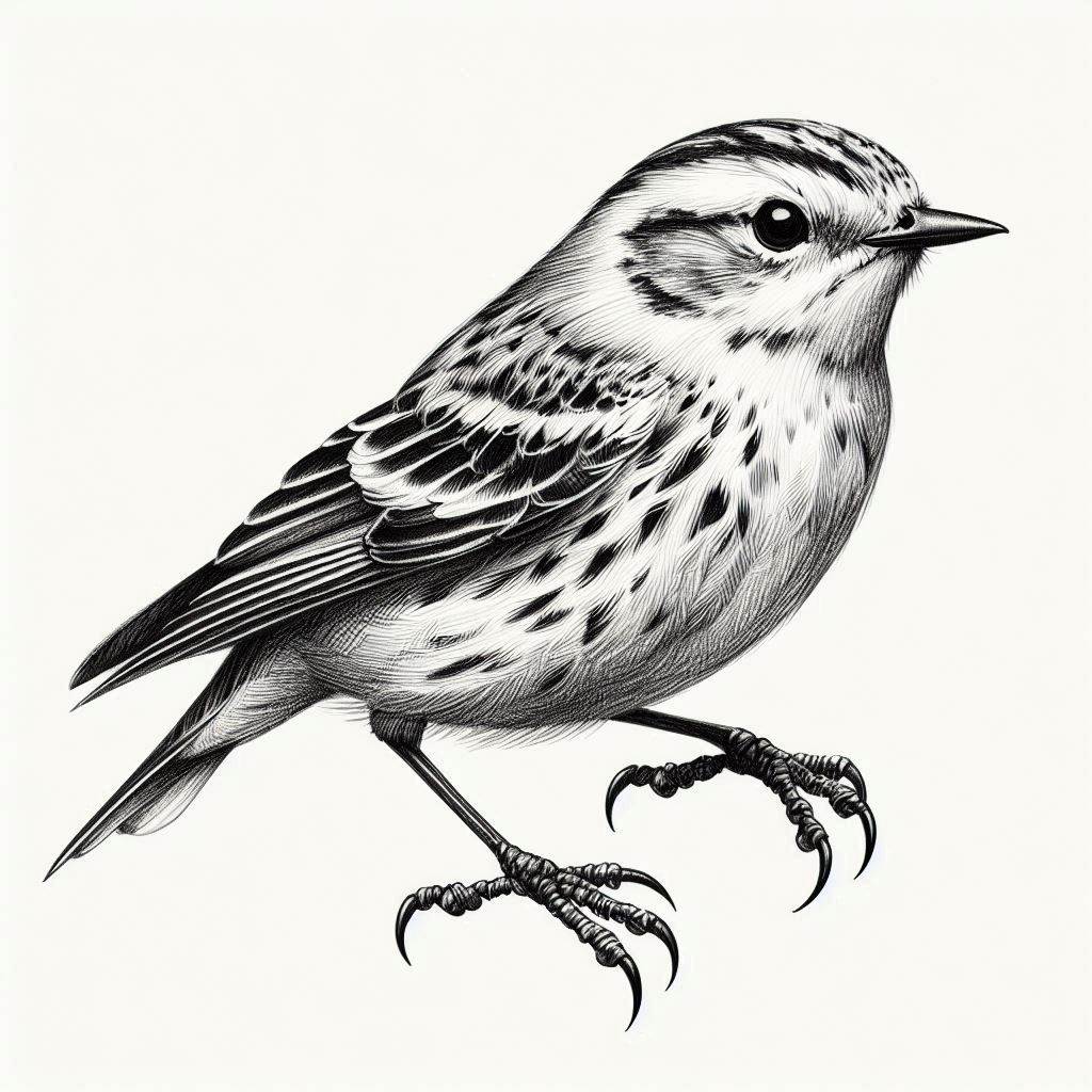 simple bird drawing realistic