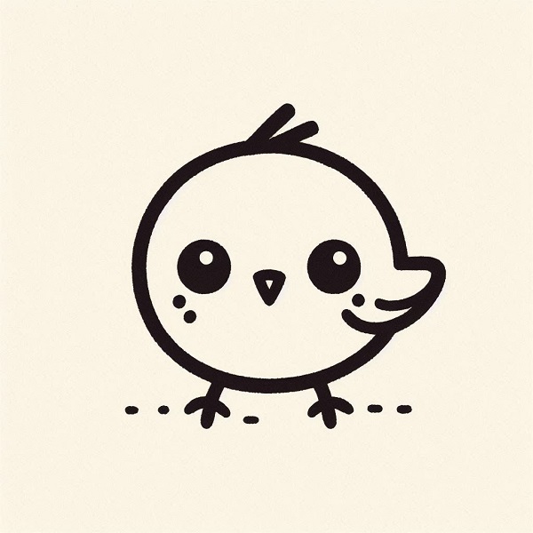 small simple bird drawing 2