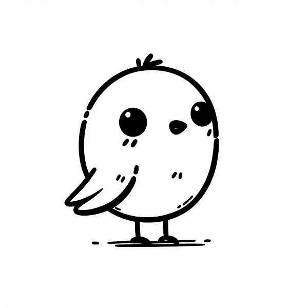 small simple bird drawing 4