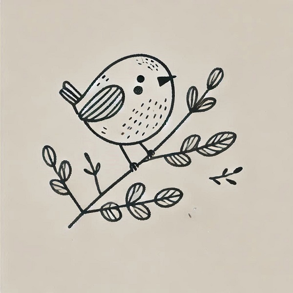 small simple bird drawing 8