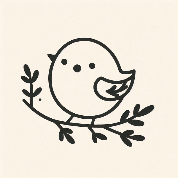 very simple bird drawing 4