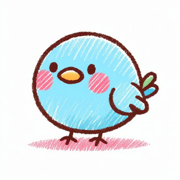 very simple bird drawing 6