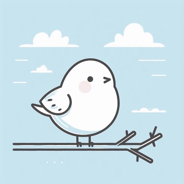 very simple bird drawing 7