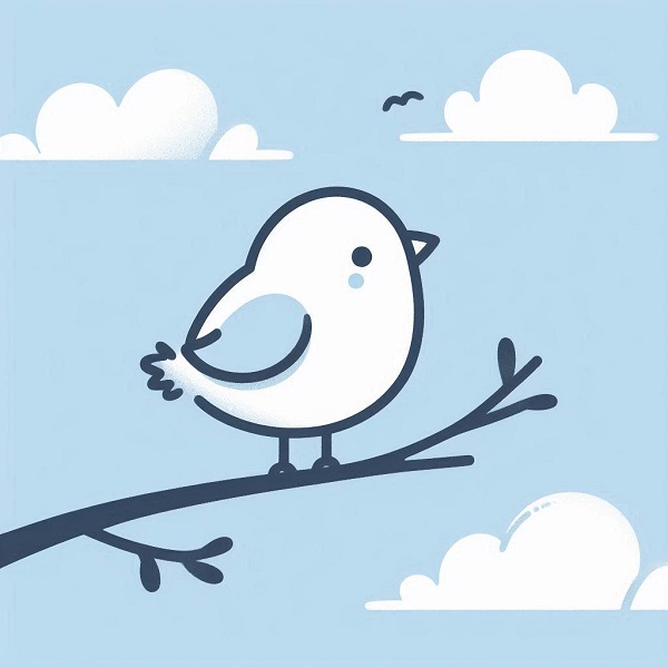 very simple bird drawing 8