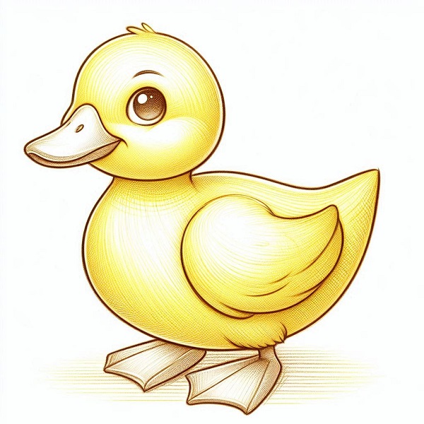 yellow duck drawing